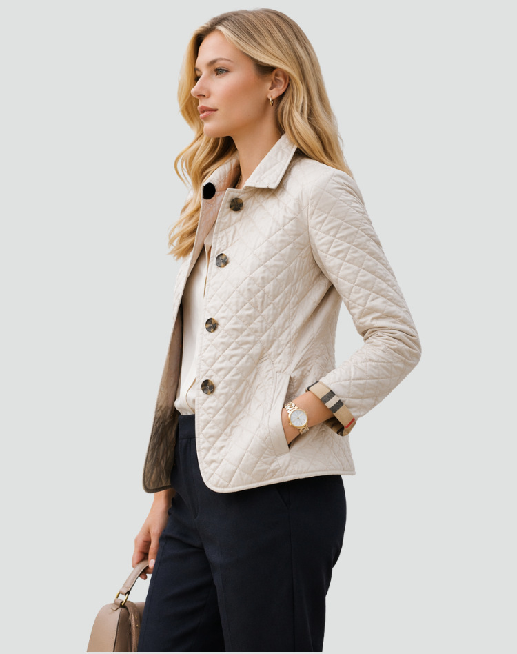 Veste matelassée femme boutonnée à col chemise 8