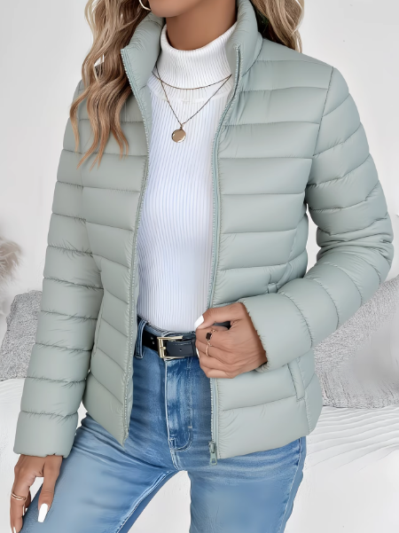 Veste mi-saison femme à col montant légère et isolante 1
