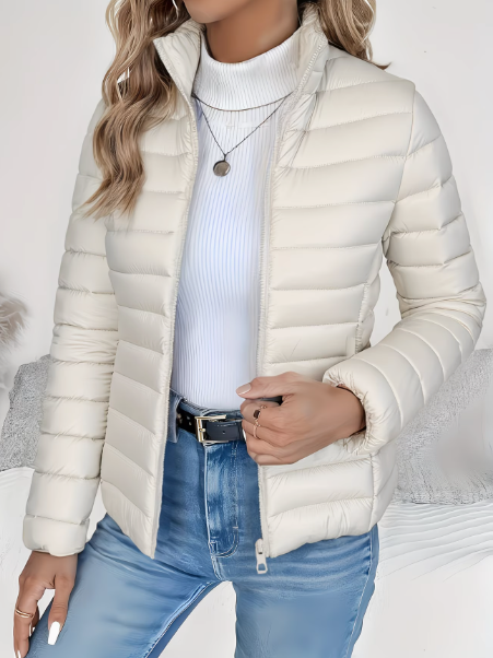 Veste mi-saison femme à col montant légère et isolante 5