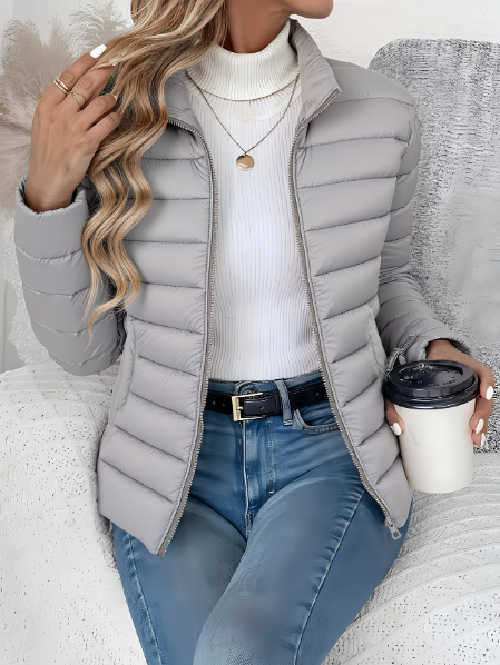 Veste mi-saison femme à col montant légère et isolante 6