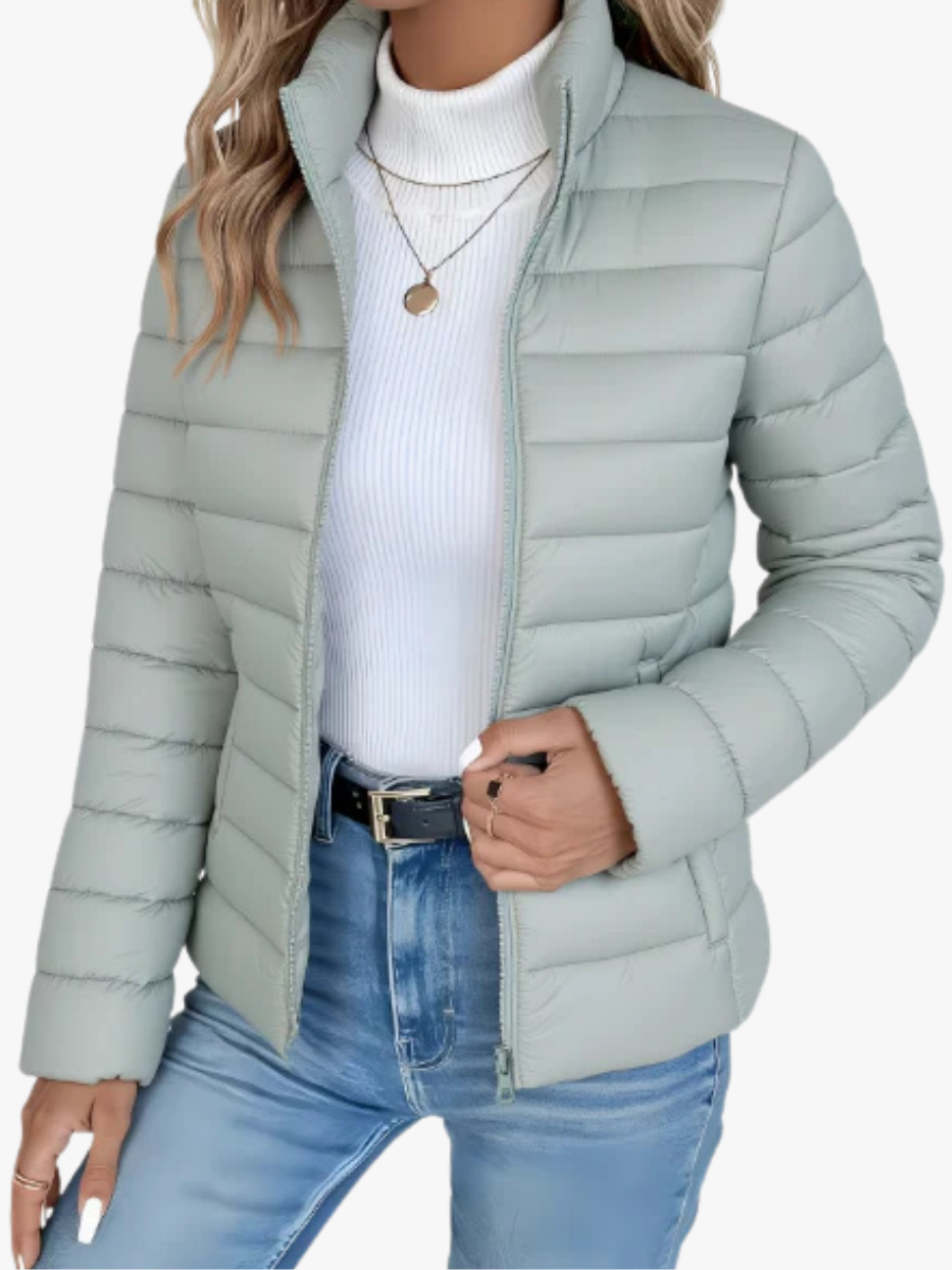 Veste mi-saison femme à col montant légère et isolante 7