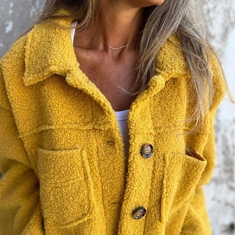 Veste mi-saison femme boutonnée à col à revers et poches pratiques 6