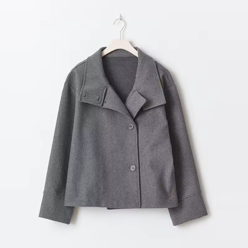 Veste mi-saison femme courte et cintrée à double boutonnage 4