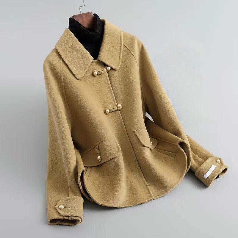 Veste mi-saison femme en maille de coton mélangé à boutons nacrés 1