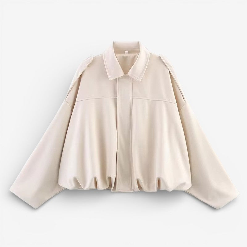 Veste mi-saison femme en polyester à fermeture éclair et col classique 1