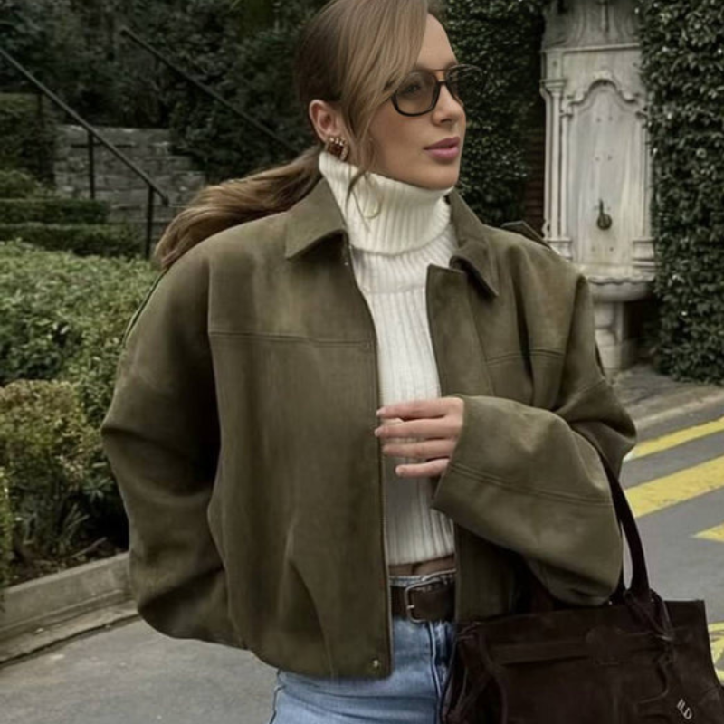 Veste mi-saison femme en polyester à fermeture éclair et col classique 10