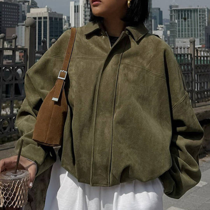 Veste mi-saison femme en polyester à fermeture éclair et col classique 12