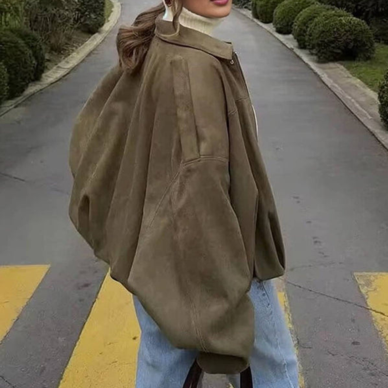 Veste mi-saison femme en polyester à fermeture éclair et col classique 13